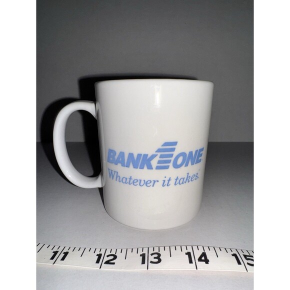 Vintage Bank One Coffee Mug  (Chase) Employee Cup Ceramic - Picture 1 of 2